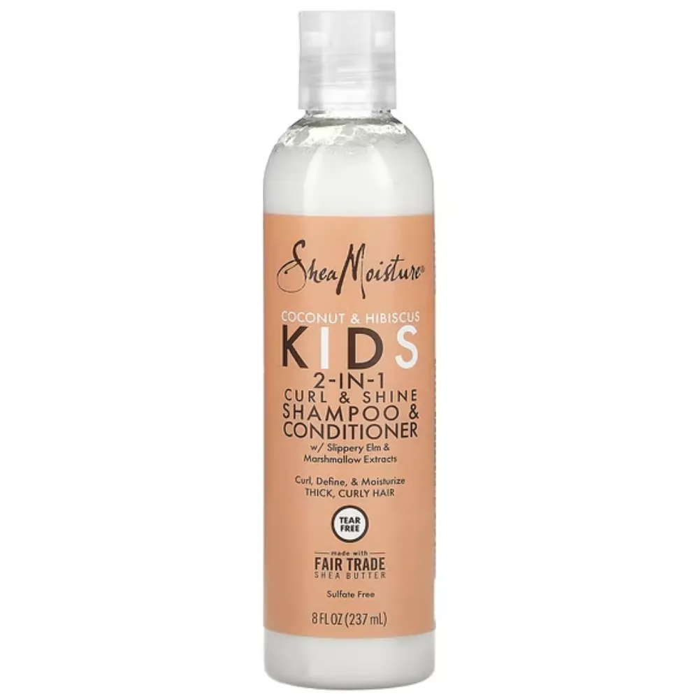 Shea Moisture Kids Coconut and Hibiscus 2-IN-1 Curl and Shine Shampoo and Conditioner 236ml - Imagen 1
